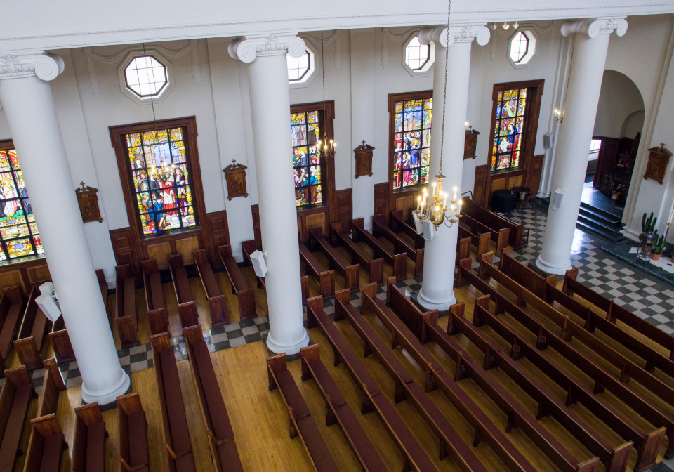 Chapel glass stained window