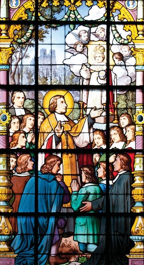 Consecration to the Holy Child Jesus glass stained window